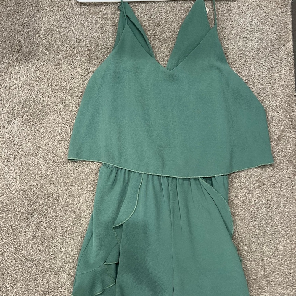 Green Sleeveless Jumpsuit